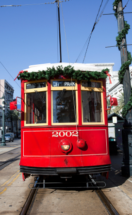 Holiday decorations in New Orleans